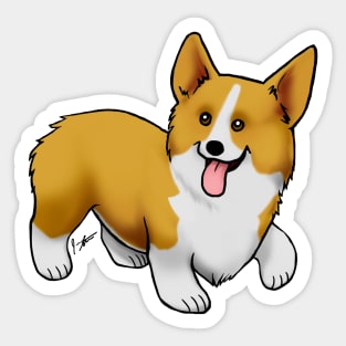 Dog - Pembroke Welsh Corgi - Tan Sticker